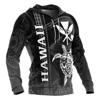 Polynesian Hawaii Hoodie Turtle Eternity Black - Polynesian Pride