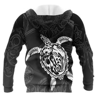 Polynesian Hawaii Hoodie Turtle Eternity Black - Polynesian Pride