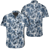 Hawaiian Shirt - Palm Trees And Tropical Branches Shirt Unisex Black - Polynesian Pride
