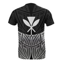 Hawaii Polynesian Custom T Shirt Black Pride Map and Seal - Polynesian Pride