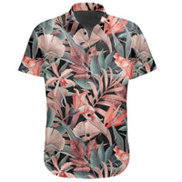 Hawaiian Shirt - Seamless Tropical Flower Plant Leaf Pattern Background Retro Botanical Style Shirt - Polynesian Pride