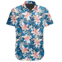Hawaiian Shirt - Tropical Hibiscus Blue Shirt - Polynesian Pride