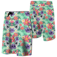 Hawaii Tropical Board Shorts Men Blue - Polynesian Pride