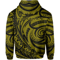 Kakau Yellow Hawaii Warrior Football Hoodie - Polynesian Pride