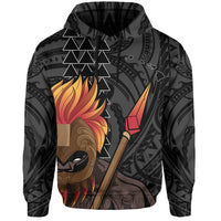 Hawaii Polynesia Legend White Kanaka Warrior Hoodie - Polynesian Pride