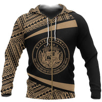 Hawaii Polynesia Zip up Hoodie Circle Ver 2.0 Unisex White - Polynesian Pride