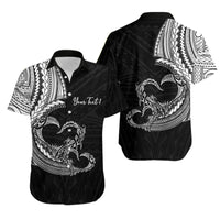 Custom Outfit For Couple Polynesian Valentine Matching Dress and Hawaiian Shirt Heart Tattoo White Style LT6 - Polynesian Pride