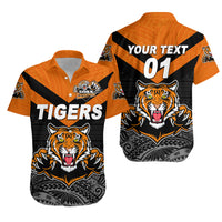 (Custom Personalised) Papua New Guinea Lae Snax Tigers Hawaiian Shirt Rugby Original Style - Black, Custom Text And Number LT8 Unisex Black - Polynesian Pride