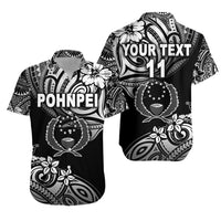 (Custom Personalised) FSM Pohnpei Hawaiian Shirt Unique Vibes - Black LT8 Unisex Black - Polynesian Pride