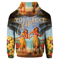 Custom Hawaiian Aloha Hula Girl Hibiscus Polynesian Hoodie - Polynesian Pride