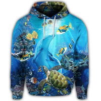 Hawaiian Animal Ocean Hoodie - Polynesian Pride