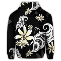 Hawaiian Butterfly Plumeria Polynesian Zip Hoodie - Polynesian Pride