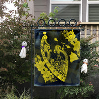 Hawaiian Fish Hook Hibiscus Banzai Surfing Polynesian Flag Yellow - AH - Polynesian Pride