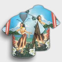 Hawaiian Hibiscus Aloha Hula Girl Dance On The Beach Hawaiian Shirt - AH - Polynesian Pride