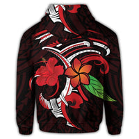 Hawaiian Hibiscus and Plumeria Flower Polynesian Hoodie - Polynesian Pride