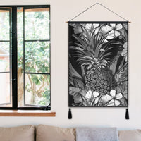 Hawaiian Hibiscus Plumeria And Pineapple Polynesian Hanging Poster - AH - Polynesian Pride