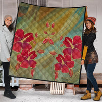 Hawaiian Hibiscus Water Color Premium Quilts - AH - Polynesian Pride