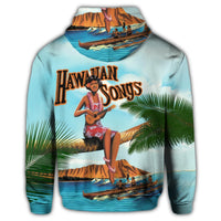 Hawaiian Hula Aboriginal Song Zip Hoodie - Polynesian Pride