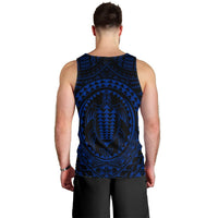 Hawaiian Kakau Honu Arc Polynesian Blue Tank Top - AH - Polynesian Pride