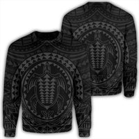 Hawaiian Kakau Honu Arc Polynesian Gray Sweatshirt - AH Unisex Black - Polynesian Pride