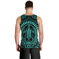 Hawaiian Kakau Honu Arc Polynesian Turquoise Tank Top - AH - Polynesian Pride