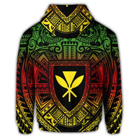 Hawaiian Kanaka Maoli Center Polynesian Zip Hoodie - Polynesian Pride