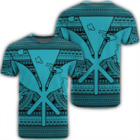 Hawaiian Kanaka Polynesian Tribal T Shirt Reggae Color Blue Unisex Black - Polynesian Pride