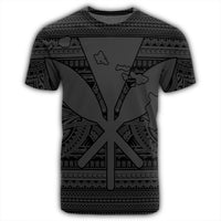 Hawaiian Kanaka Polynesian Tribal T Shirt Reggae Color Gray - Polynesian Pride