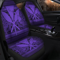 Hawaiian Kanaka Polynesian Tribal Car Seat Covers Reggae Color Purple AH - Polynesian Pride