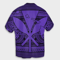 Hawaiian Kanaka Polynesian Tribal Hawaiian Shirt Reggae Color Purple AH - Polynesian Pride