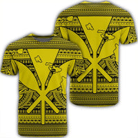 Hawaiian Kanaka Polynesian Tribal T Shirt Reggae Color Yellow Unisex Black - Polynesian Pride