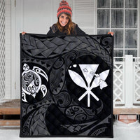 Hawaiian Kanaka Turtle Polynesian Premium Quilts White AH - Polynesian Pride