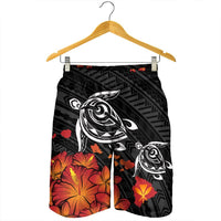 Hawaiian Map Kanaka Turtles Hibiscus Plumeria Men's Shorts - AH - Polynesian Pride