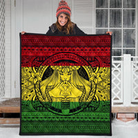 Hawaiian Map Madame Pele Kanaka Plumeria Polynesian Premium Quilts Reggae AH - Polynesian Pride