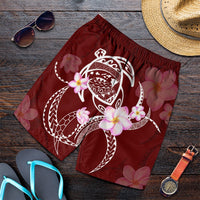 Hawaiian Map Plumeria Turtle Swim Polynesian Men's Shorts - AH Art - Polynesian Pride