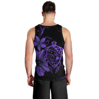 Hawaiian Map Turtle Hibiscus Plumeria Polynesian Tank Top - Purple - AH - Polynesian Pride
