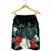 Hawaiian Map Turtle Hibiscus Polynesian Men's Shorts - AH - Polynesian Pride