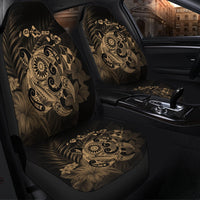 Hawaiian Map Turtle Tattoo Hibiscus Plumeria Polynesian Car Seat Covers - Gold - AH - Polynesian Pride