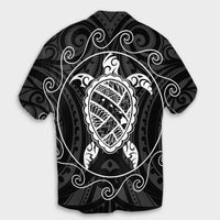 Hawaiian Map Turtle Wave Polynesian Hawaiian Shirt White - AH - Polynesian Pride