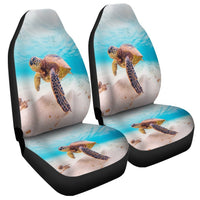 Hawaiian Ocean Picture Car Seat Covers - AH Universal Fit Black - Polynesian Pride