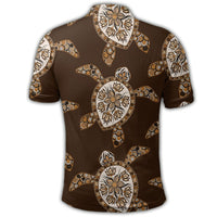Hawaiian Old School Turtle Polo Shirt - Polynesian Pride
