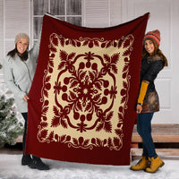 Hawaiian Palm Tree Quilt Vintage Premium Blankets - AH - Polynesian Pride