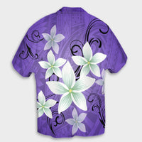 Hawaiian Plumeria Polynesian Hawaiian Shirt - Purple - AH - Polynesian Pride