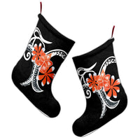 Hawaiian Plumeria Polynesian Orange Christmas Stocking - AH - Polynesian Pride