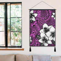 Hawaiian Plumeria Tribal Polynesian Hanging Poster Pink AH - Polynesian Pride