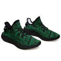 Hawaiian Sneakers YZ Polynesian Seamless Green AH Black - Polynesian Pride