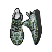 Hawaiian Sneakers YZ Tropical Flowers Monstera Leaf - Polynesian Pride