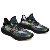 Hawaiian Sneakers YZ Tropical Hibiscus Black - Polynesian Pride