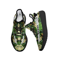 Hawaiian Sneakers YZ Tropical Leaves And Plumeria - Polynesian Pride