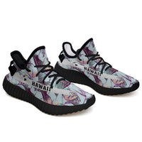 Hawaiian Sneakers YZ Tropical Monstera Leaf Black - Polynesian Pride